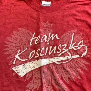 Polish pride T-shirt with authentic Polish hall emblem large women